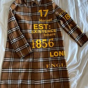 Authentic Burberry Coat w/ Yellow Script